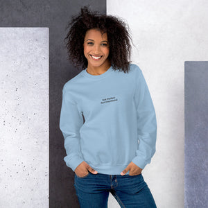 Baby Blue Not Perfect But Intentional Embroidered Unisex Sweatshirt