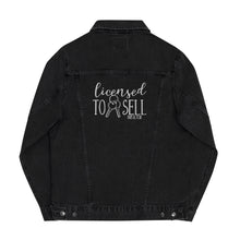 Load image into Gallery viewer, Licensed to Sell Unisex Black Denim Jacket