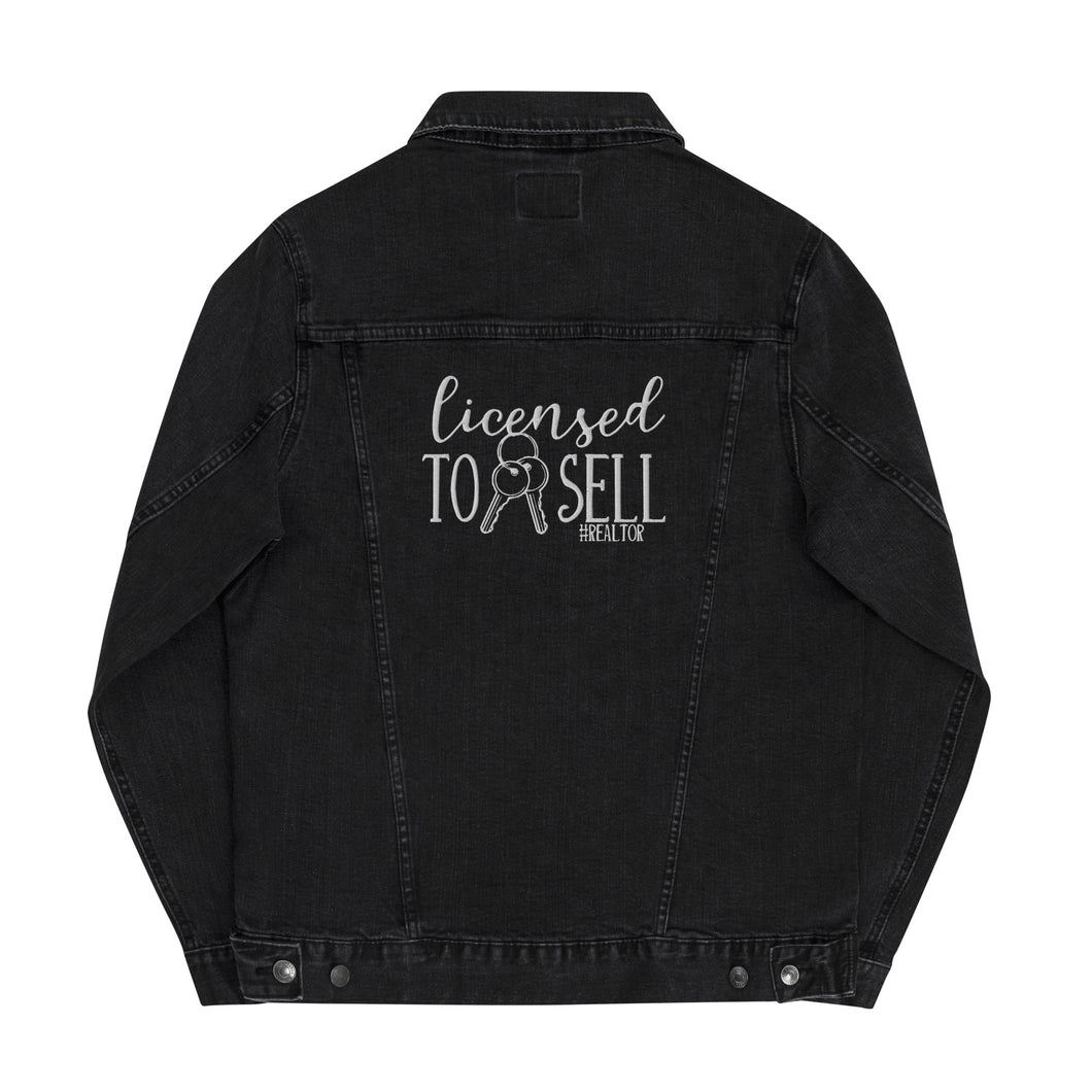 Licensed to Sell Unisex Black Denim Jacket